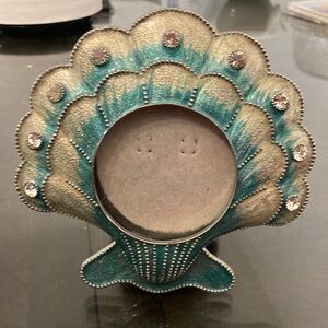 Peacock Design Photo Frame with Rhinestones